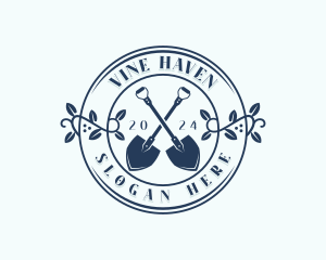 Shovel Garden Planting logo design