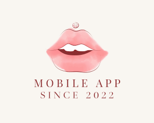 Watercolor - Mouth Beauty Lipstick logo design