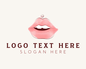 Lipstick - Mouth Beauty Lipstick logo design