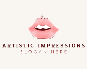 Mouth Beauty Lipstick  logo design