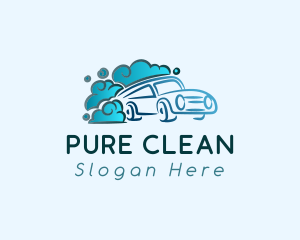 Blue Car Cleaning logo design