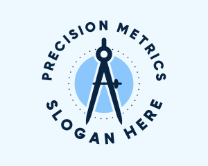 Measurement - Round Technical Compass logo design
