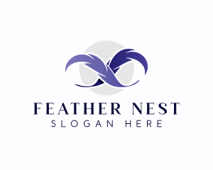 Infinity Feather Literature logo design