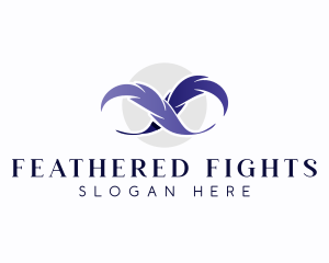 Infinity Feather Literature logo design