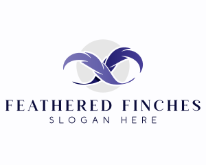 Infinity Feather Literature logo design