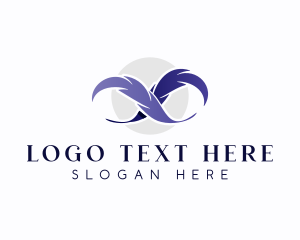 Essay - Infinity Feather Literature logo design