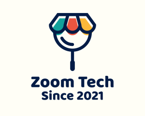 Zoom - Awning Magnifying Glass logo design