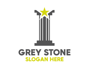 Grey - Grey Pillar Star logo design