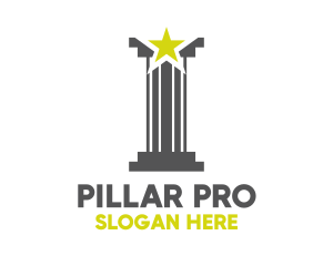 Grey Pillar Star logo design