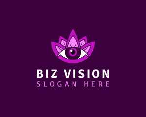 Purple Lotus Eye logo design