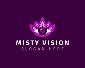 Purple Lotus Eye logo design