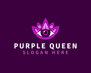 Purple Lotus Eye logo design