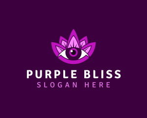 Purple Lotus Eye logo design