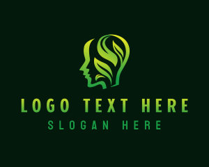 Psychology - Mental Health Leaf logo design