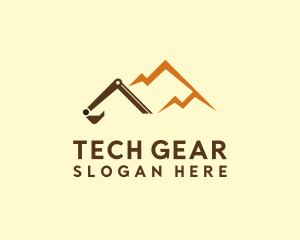 Mountain Excavator Equipment logo design