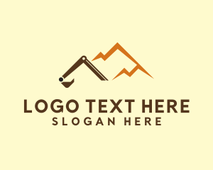 Construction - Mountain Excavator Equipment logo design