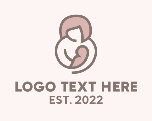 Breastfeeding - Mother & Child Breastfeed logo design