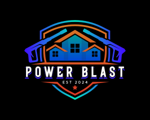 Janitorial Power Washer Maintenance logo design