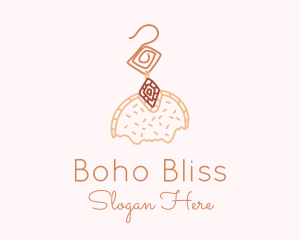 Boho Dangling Earrings  logo design