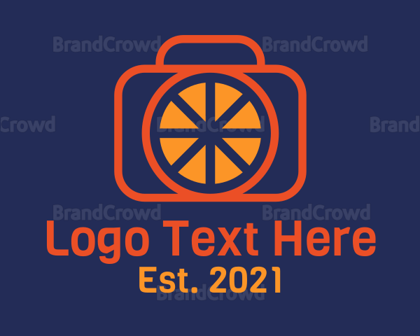 Orange Camera Lens Logo