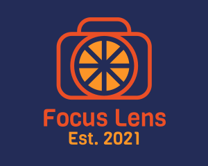 Orange Camera Lens  logo design