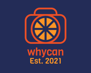 Camera App - Orange Camera Lens logo design