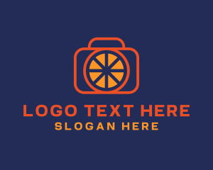 Camera App - Orange Camera Lens logo design
