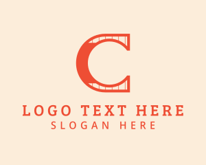 Lettering - Orange Simple Letter C logo design