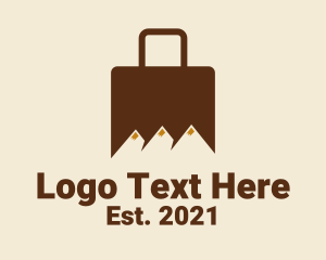 Camping - Mountain Peak Luggage logo design