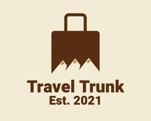 Suitcase - Mountain Peak Luggage logo design