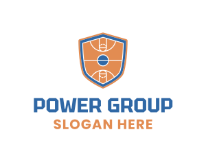 Gym - Basketball Court Shield logo design