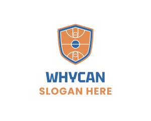 Sports Event - Basketball Court Shield logo design