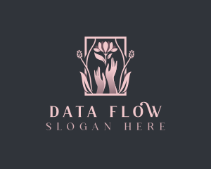 Flow Beauty Hands logo design