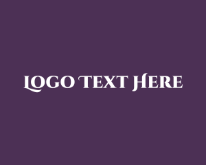 Glamour - Elegant White Text logo design