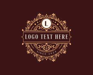 Badge - Premium Floral Ornament logo design