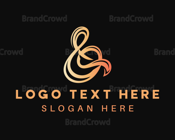 Orange Ampersand Ligature Logo