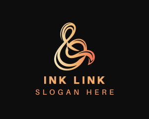 Ligature - Orange Ampersand Ligature logo design