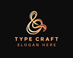 Orange Ampersand Ligature logo design