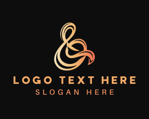 Orange Ampersand Ligature Logo