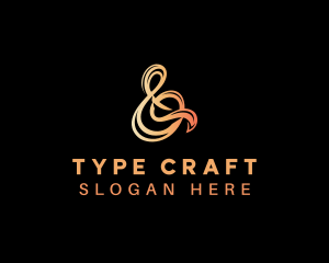 Orange Ampersand Ligature logo design