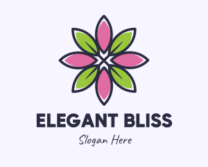 Leaf Petals Flower Logo