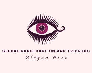 Woman Beauty Eyelash Logo