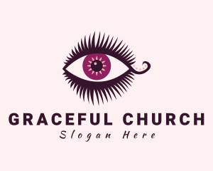 Woman Beauty Eyelash Logo