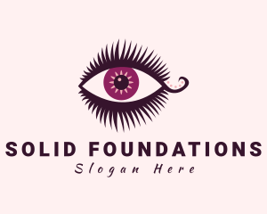 Woman Beauty Eyelash Logo