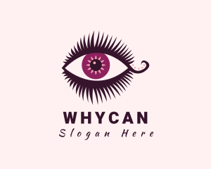 Woman Beauty Eyelash Logo