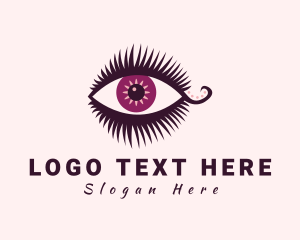 Beautician - Woman Beauty Eyelash logo design