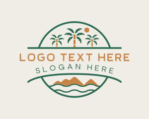 Emblem - Island Beach Travel logo design