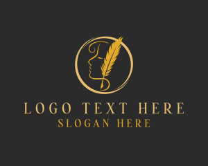 Author - Feather Quill Author logo design