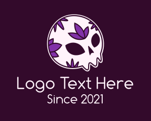 Mexican - Floral Halloween Skull logo design