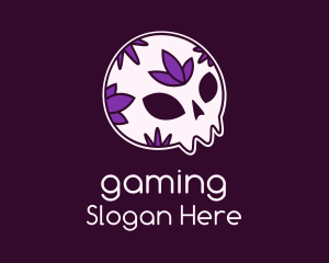 Floral Halloween Skull Logo